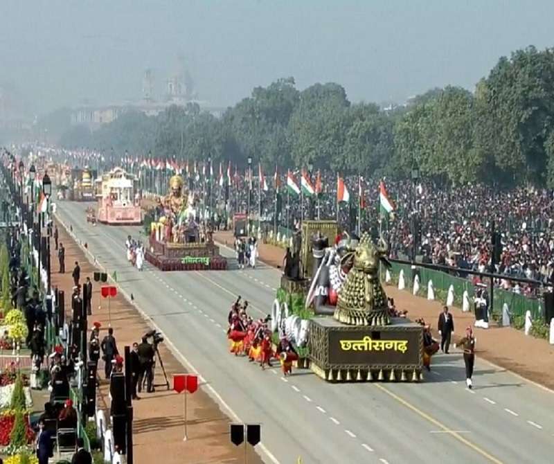 Indian culture on the Rajpath in delhi on occasion of indian republic day