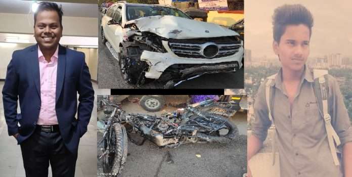 navi mumbai cops two sons on bike killed in head on collision with car