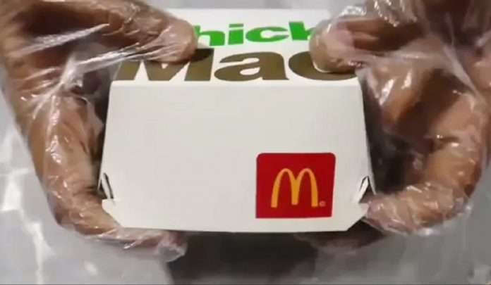 man made ice cream from Mc Donalds Chicken Burger video viral on social media