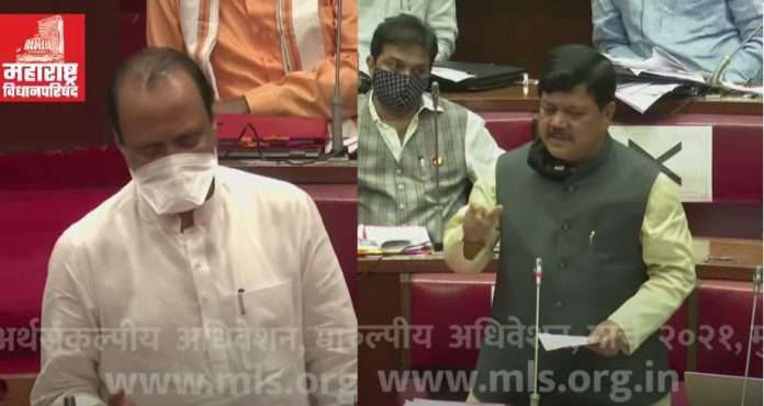 assembly budget session ajit pawar reveil that's why darekar not affected with corona
