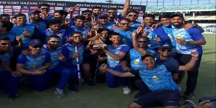 Vijay Hazare Trophy final Mumbai Won by 6 Wicket
