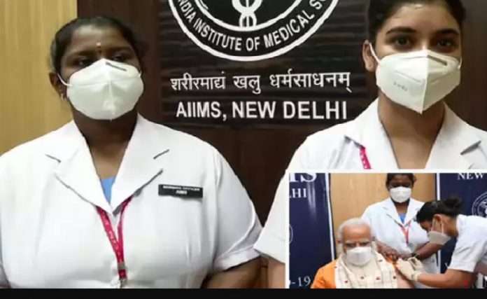 pm narendra modi takes his second dose of covid 19 vaccine at aiims delhi