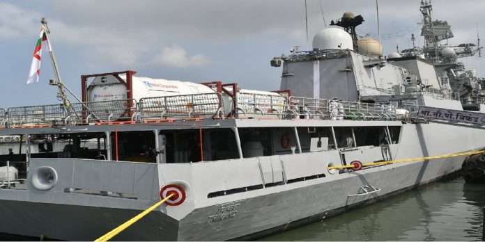 Operation Samudra Setu: INS Trikand arrives in Mumbai with 20 metric tons of oxygen from France