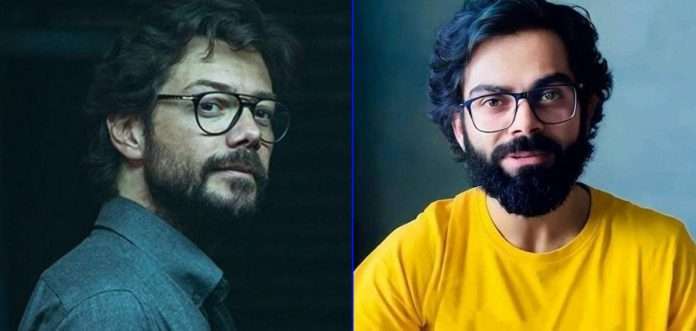 virat kohli new look goes viral and is being compared to professor from money heist