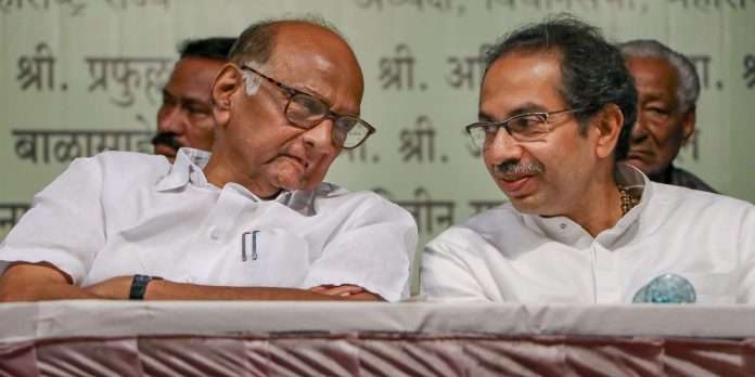 NCP President Sharad Pawar and Shivsena Party President Uddhav Thackeray