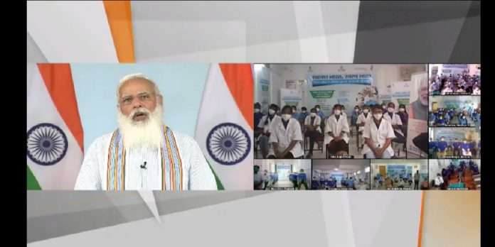 pm narendra modi launches customized crash course programme for covid-19 frontline workers