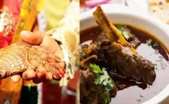 Mutton was not served in wedding meal boy married another girl in anger
