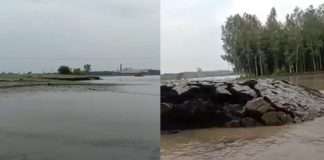 land came out of the water viral video in hariyana