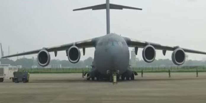 C-17 Globemaster aircraft arrives in India from Afghanistan