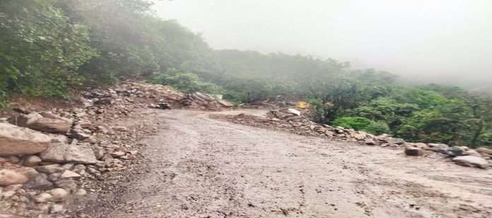 Painful roads in poladpur