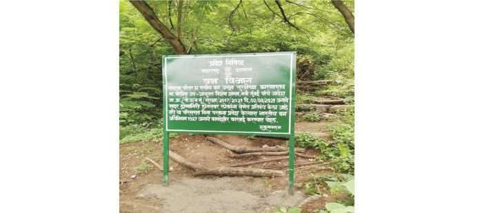 Tourists are banned from visiting the historic Dronagiri mountain