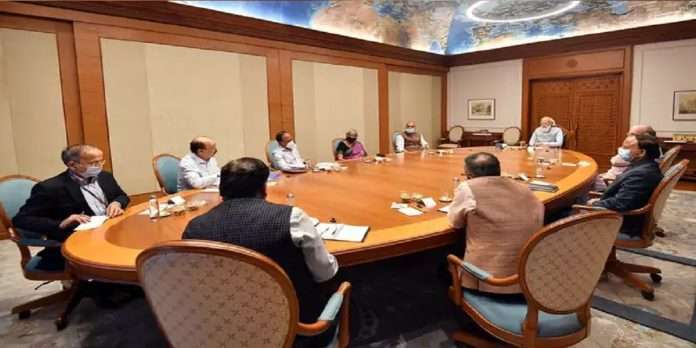 pm modi chairs meeting at PM Modi residence regarding taliban and afganistan