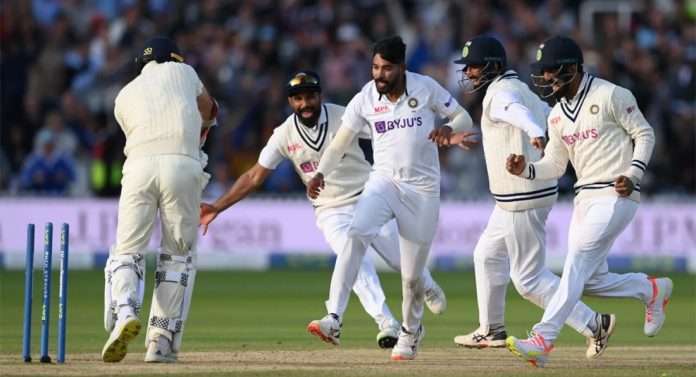 siraj bowled anderson as india win test at lords