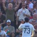 some english fans throw ball at mohammed siraj