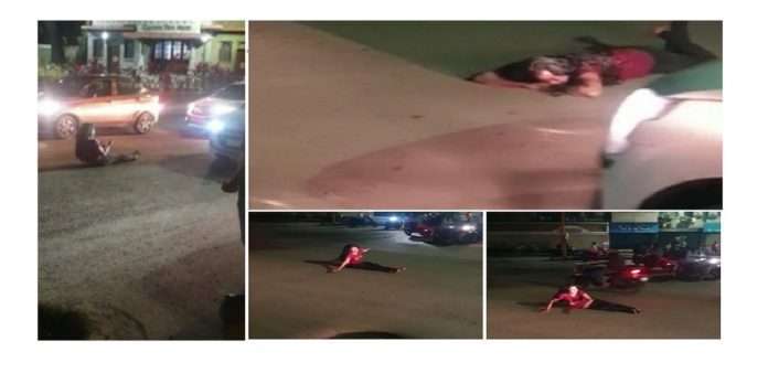 Drunk Girl Sleeps On road in pune