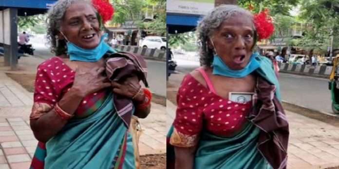 woman picks up garbage peak fluent English in bangalore Video viral on social media