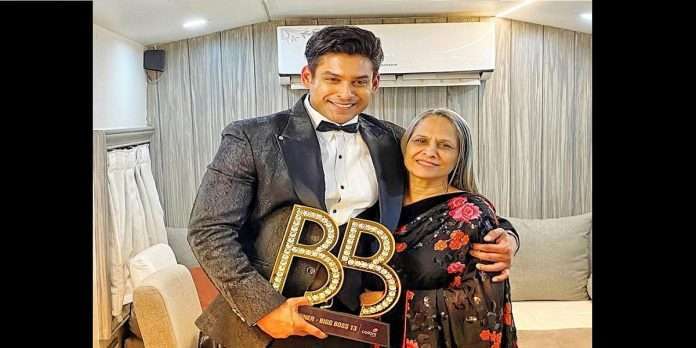 bigg boss fame sidharth shukla was close to her mother