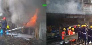 fire breaks out in ceat tyers shop of krishna greenland park building in thane kasarvadavali