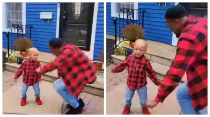 Video little son returned after recovering from cancer father started dancing happily viral videi
