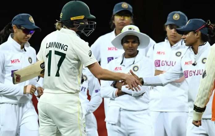 IND vs AUS india women and Australia women drawn pink ball test