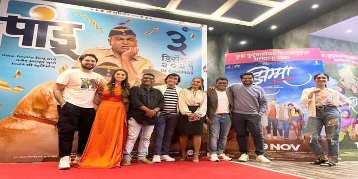 Jhimma Marathi movie release today,Best wishes from 'Pandu' movie team