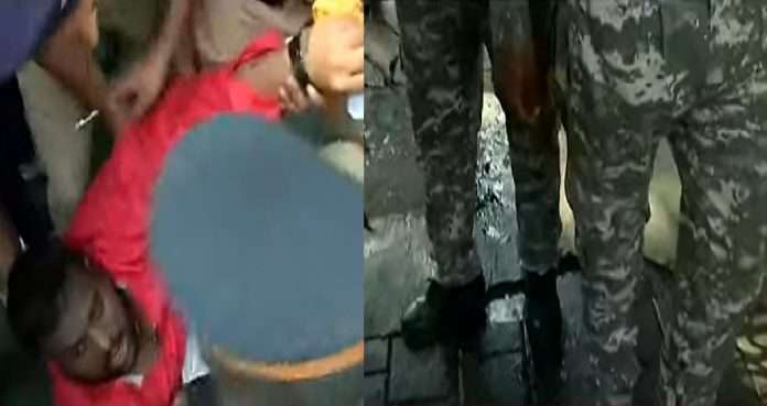 ST Workers strike Janshakti sanghatana member try to throw ink on anil parab house