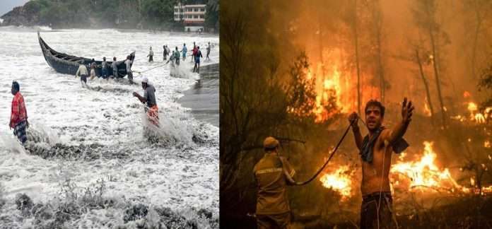 Cyclone and fire climate change