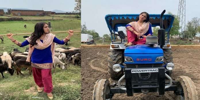 Sara Ali Khan shared photos of driving tractor and grazing goats