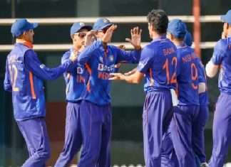U19 World Cup india beat South Africa 45 run Yash Dhull Vicky Ostwal Raj Bawa shine