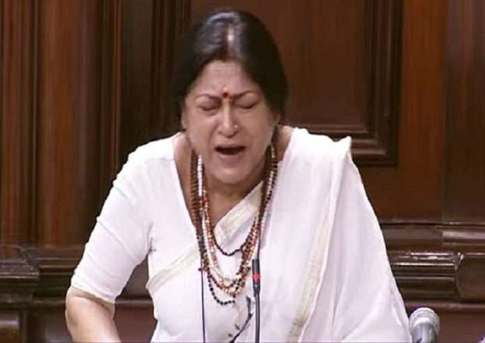 BJP’s Roopa Ganguly Breaks Down In RS Over Birbhum Arson, Demands President's Rule In Bengal
