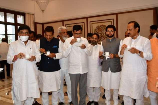 assembly budget session 2022 Cabinet Ministers in mva government tea programme