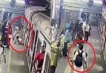 3 girl jumped from running local train in mumbai shocking incident captured in cctv