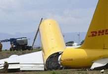 DHL cargo plane splits in two after crash landing at Costa Rica airport