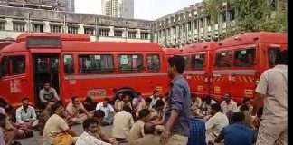 passengers Inconvenience due to BEST private bus drivers strike