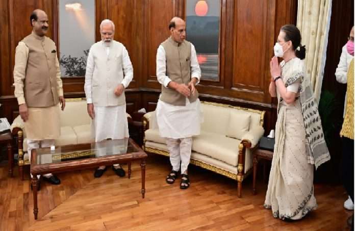 Budget Session Prime Minister Modi Sonia Gandhi meeting on the last day of Parliament