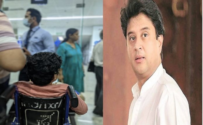 Aviation Minister Scindia orders inquiry Indigo plane remove disabled child