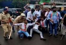 ncp Nationalist youth congress protest against agnipath scheme in thane