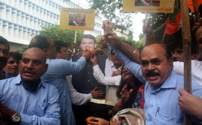 devendra fadanvis avoids celebration at mumbai bjp office after taking as deputy chief minister of maharashtra