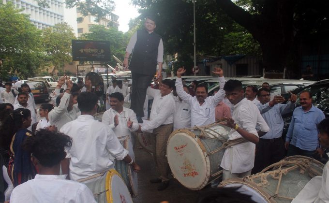 devendra fadanvis avoids celebration at mumbai bjp office after taking as deputy chief minister of maharashtra