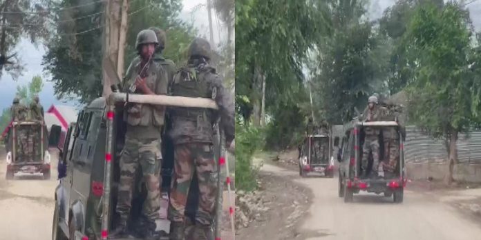 encounter between security and terrorists in baramulla jammu and kashmir two terrorists traped