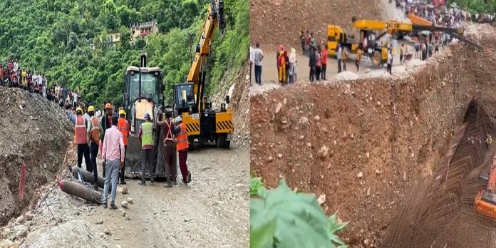 uttarakhand under construction bridge collapased rescue operation 6 people injured