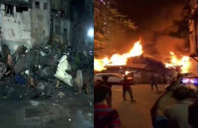 fire broke out in a warehouse in girgaon
