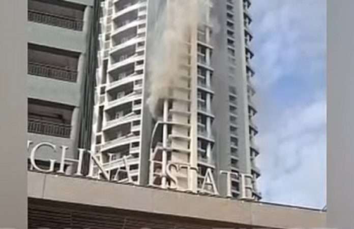 fire broke out on the avighna park building carry road lalbaugh