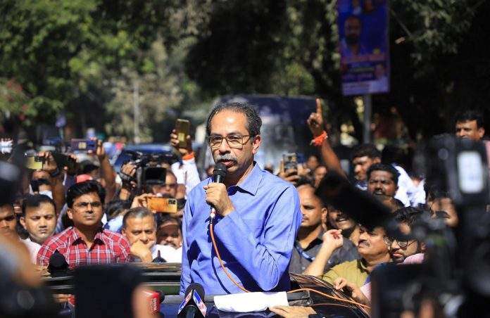 Uddhav Thackeray's speech from an open car in matoshree