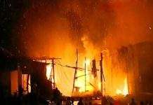 massive fire broke out in Dharavi slum