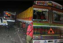 pune solapur highway accident bus hits stationary truck 4 dead 20 injured