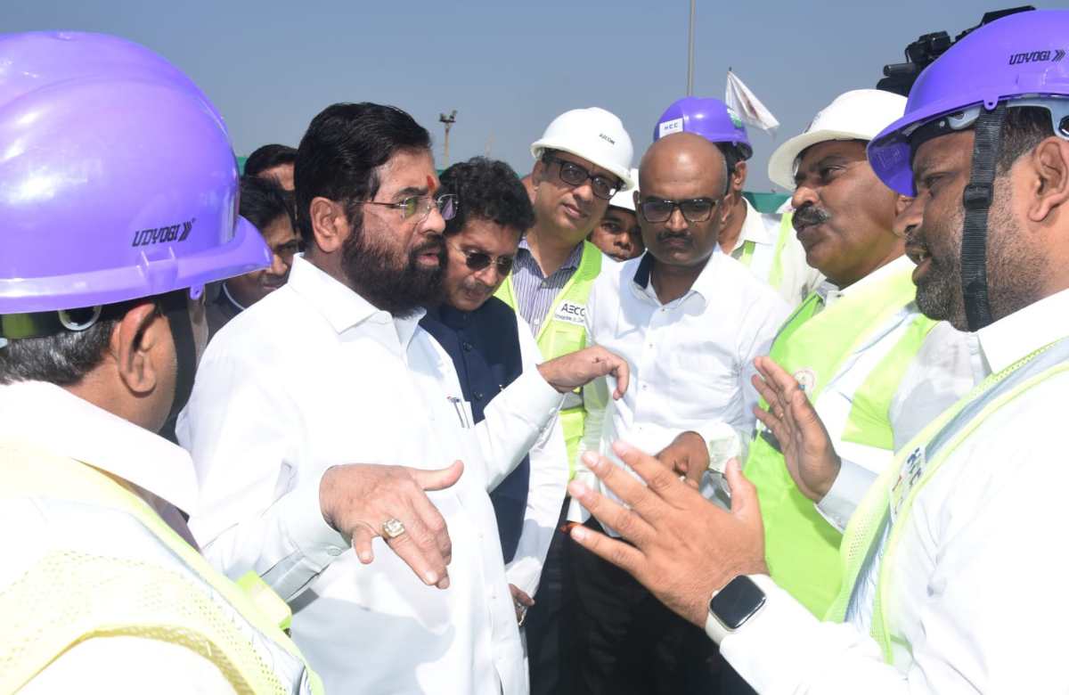 Chief Minister Eknath Shinde inspected the coastal road