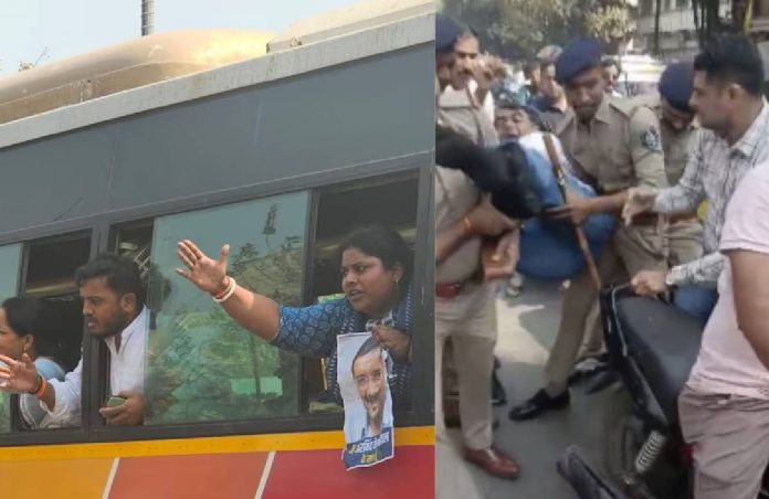 Kejriwal Arrest AAP activists on streets against Arvind Kejriwal s arrest Many leaders including Atishi Saurabh are in police custody